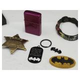 Purple ZIPPO LIghter & Batman Items Texas Ranger+