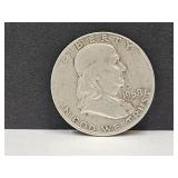 1958 D Silver Franklin Half Dollar Coin
