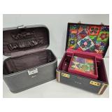 2 Make Up Train Cases Franklin w/Key Skyway No Key