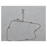 Silver Overlay Bobble And Link Bracelet