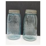 2 Masons QT Jars with Zinc Lids