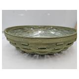 Longaberger Sage Low Bow Basket  14" wide