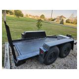 Double Axle Utility Trailer See Size Tires GREAT!