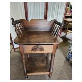 Antique Oak Wood Wash Stand 21" Wide