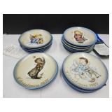 Lot of 19 VTG Hummel Art Christmas Plates German