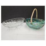 2 Glass Fruit Bowls