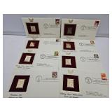 Lot of 8 VTG First Day Issue 22K Christmas Stamps