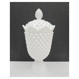 Large Hobnail Fenton 11" H Candy Dish