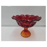 Amberina Fenton Moon & Stars 6.5" H