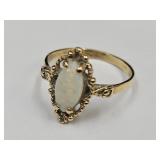 14k Gold Ring w Stone See WT W Stone SZ 7.5