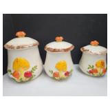 Vintage MCM Ceramic Mushroom Canisters  7" - 10"