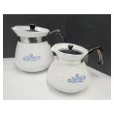 6 Cup & 2 Quart Cornflower  Corning Ware  Pots