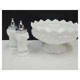 Hobnail Fenton? Flower Frog & Shakers