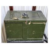 Antique Military Train Strong Box Safe 24 x15x15