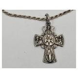 24" Sterling Silver Call a Priest Catholic Neckla