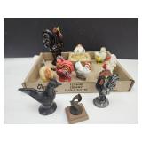 Collection of Roosters VTG, Cast Iron, Shakers +