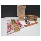 South West Etched Clay Pottery Vase & Incense