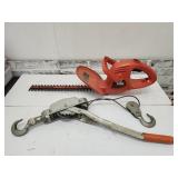 2 Ton Come Along & Hedge Trimmer