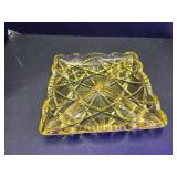 Tiffins Uranium Glass Dish  7"