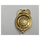 VTG Police Lumpkin GA Chief  Hat Badge Obsolete