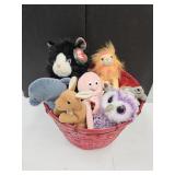 Basket of TY Beanie Babies