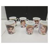 6 Shirley Temple Collector Mugs