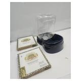 2 Cigar Boxes & Dog Self  Watering  Bowl