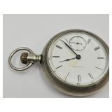 Illinoise Sterling Pocket Watch Working
