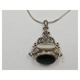 18" Sterling Silver Necklace W Sterling Pendant