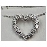 Sterling Silver Lab Created  Sapphire Necklace