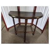 Half Moon Side Table 22 x 10 x 24" high