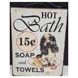 10x14 Metal BAth Sign