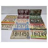 Embossed Ohio & Indiana License Plates