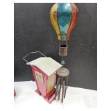 Pretty Glass Balloon Wind Chime 30" Bird Feeder