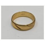 VTG 18KG Electro Plate Band Ring SZ VTG 18KG Electro Plate Band Ring SZ