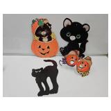Halloween Decor, Pumpkin Glasses,  Cats + Halloween Decor, Pumpkin Glasses,  Cats +