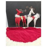 Christmas Deer 23" high & Tree Skirt Christmas Deer 23" high & Tree Skirt