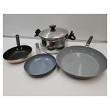 Cooks Essintial Pan,Skillet & Green Pan Skillet + Cooks Essintial Pan,Skillet & Green Pan Skillet +