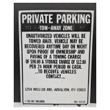Metal PRIVATE PARKING TOW AWAY & BIG SALE Sign Metal PRIVATE PARKING TOW AWAY & BIG SALE Sign