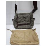 13" w TravelSmith Shoulder Bag & Tan Purse 14"w 13" w TravelSmith Shoulder Bag & Tan Purse 14"w