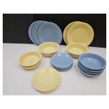 Fiesta Ware Dinner Plates, Serving, Cereal Bowls+ Fiesta Ware Dinner Plates, Serving, Cereal Bowls+