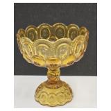 Vintage LE Smith Moon & Stars Amber Compote 6 3/4" Vintage LE Smith Moon & Stars Amber Compote 6 3/4"