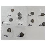 1900 thru 1909 Indian Head Penny Coins 1900 thru 1909 Indian Head Penny Coins