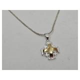 925 Sterling Necklace Jerusalem Necklace 19" 925 Sterling Necklace Jerusalem Necklace 19"