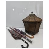 Storage Storage Basket 16 w with 2 Umbrellas Storage Storage Basket 16 w with 2 Umbrellas
