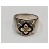 12K Black Hills Gold & Sterling Ring SZ 5 3/4 12K Black Hills Gold & Sterling Ring SZ 5 3/4