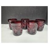5 Ruby Red Glasses 5 Ruby Red Glasses