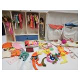 VTG Barbie & Francie Doll Case,Doll Stuck on Case VTG Barbie & Francie Doll Case,Doll Stuck on Case