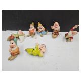 Disney 7 Dwarfs Flower Pot Sitters, Garden Disney 7 Dwarfs Flower Pot Sitters, Garden