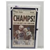 Sealed COLTS Authentic Newspaper 15 x 24 Sealed COLTS Authentic Newspaper 15 x 24